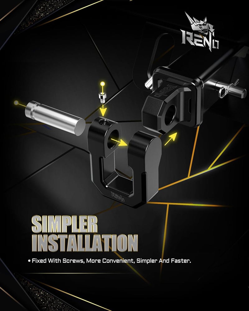 Reno 3/4" D Ring Shackle, 68,000 lbs Break Strength with 7/8" Inch Pin Universal Use with Tow Strap Winch for Off-Road Truck ATV UTV SUV Recovery Towing Trailer (Aluminum, 2 Pack, Black) - Image 4